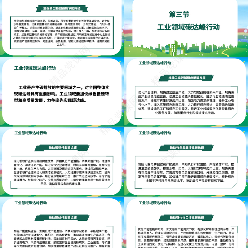 2030年前碳达峰行动方案PPT推动能源消费革命引领经济社会发展绿色低碳环保党课课件
