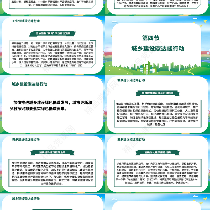 2030年前碳达峰行动方案PPT推动能源消费革命引领经济社会发展绿色低碳环保党课课件