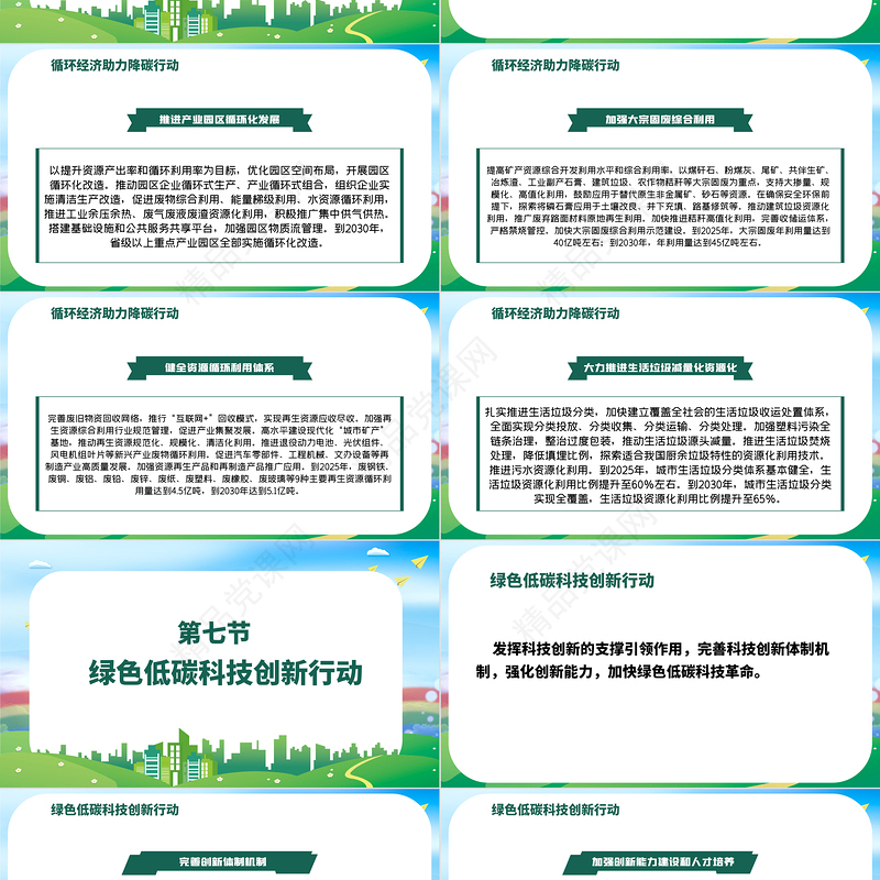 2030年前碳达峰行动方案PPT推动能源消费革命引领经济社会发展绿色低碳环保党课课件