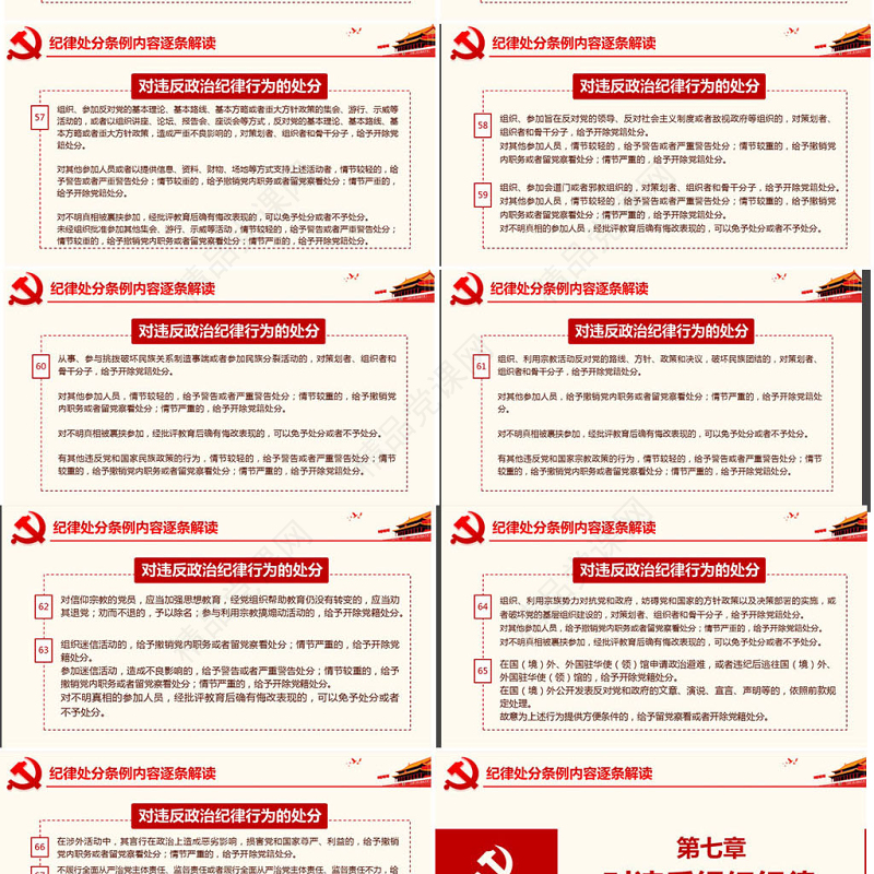 原创学习解读中国共产党纪律处分条例党课PPT-版权可商用