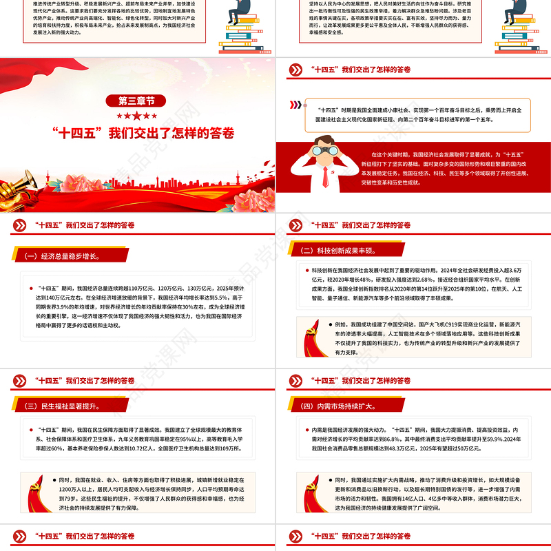 简洁风深学细悟全会精神凝聚奋进“十五五”新征程磅礴力量PPT党课