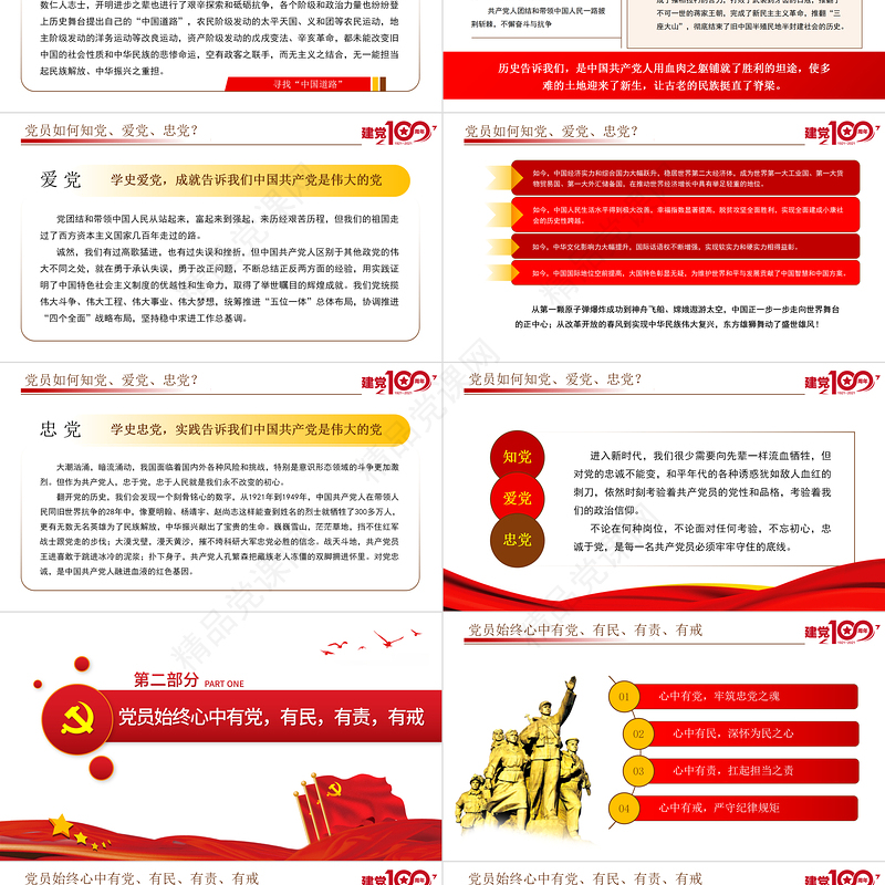 2021学党史增党性作表率PPT建党100周年党员教育培训专题党课之争做新时代的优秀共产党员课件