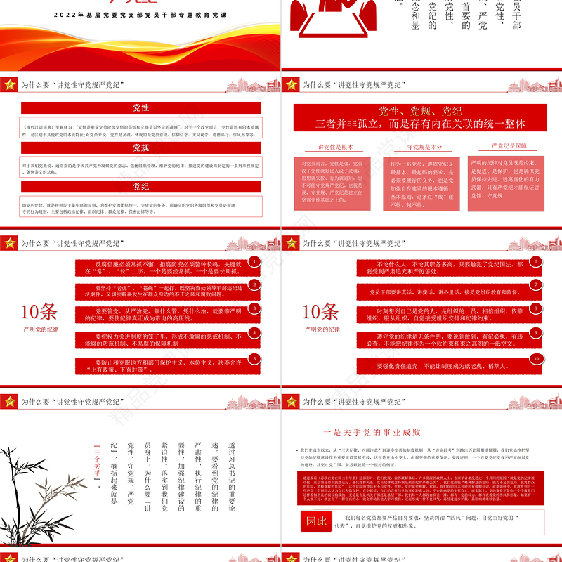 2024年轻干部党性修养PPT简洁党建风做讲党性守党规严党纪的时代新人专题党政党建模板课件