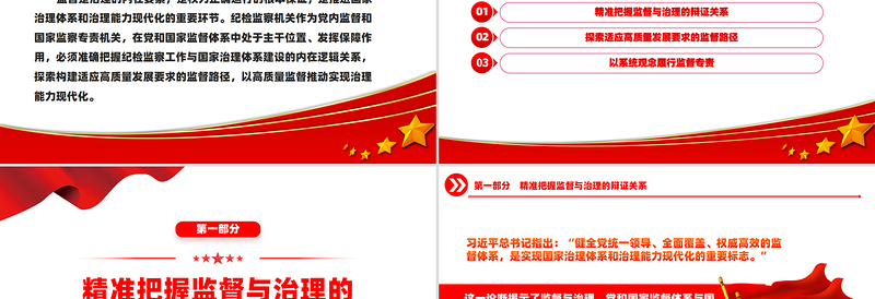精美党政风忠实履行监督专责充分释放治理效能PPT党员干部学习教育党课