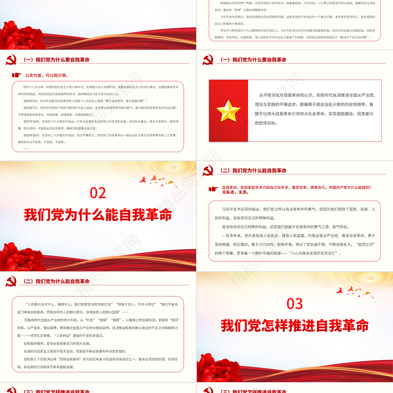 深化对党的自我革命的认识PPT党建风学习二十届中央纪委三次全会重要讲话课件
