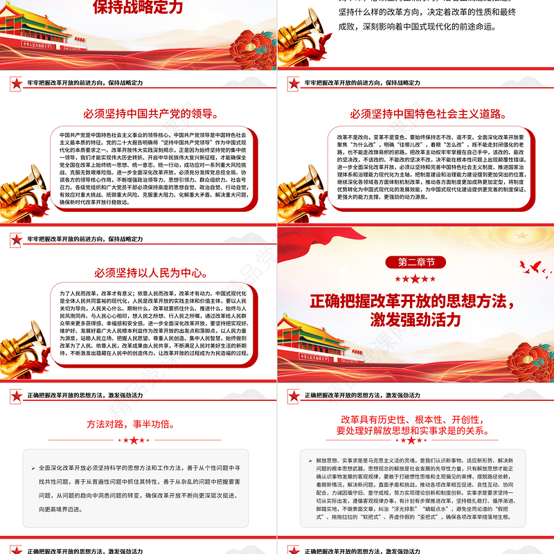 紧紧围绕推进中国式现代化进一步全面深化改革PPT党政风党员干部学习教育党课课件