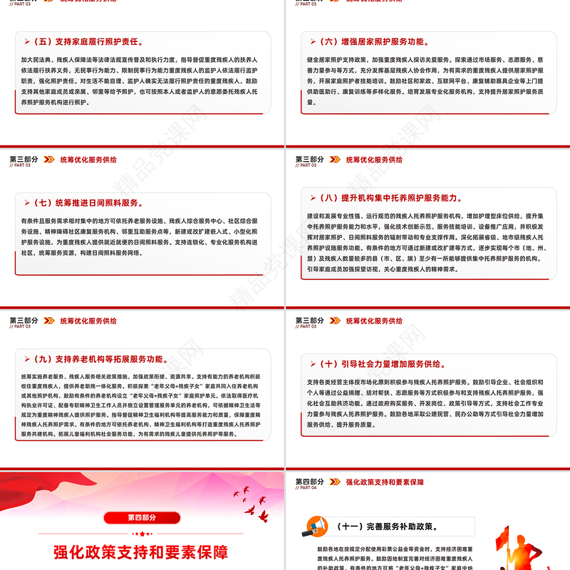 党政风关于加强重度残疾人托养照护服务的意见PPT课件