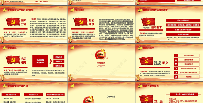 全方位解读学习党的章程十九大新党章PPT