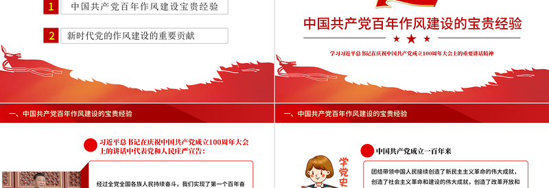 中国共产党百年作风建设宝贵经验与新时代作风建设重要贡献PPT党政风党员干部党风廉政建设党课课件