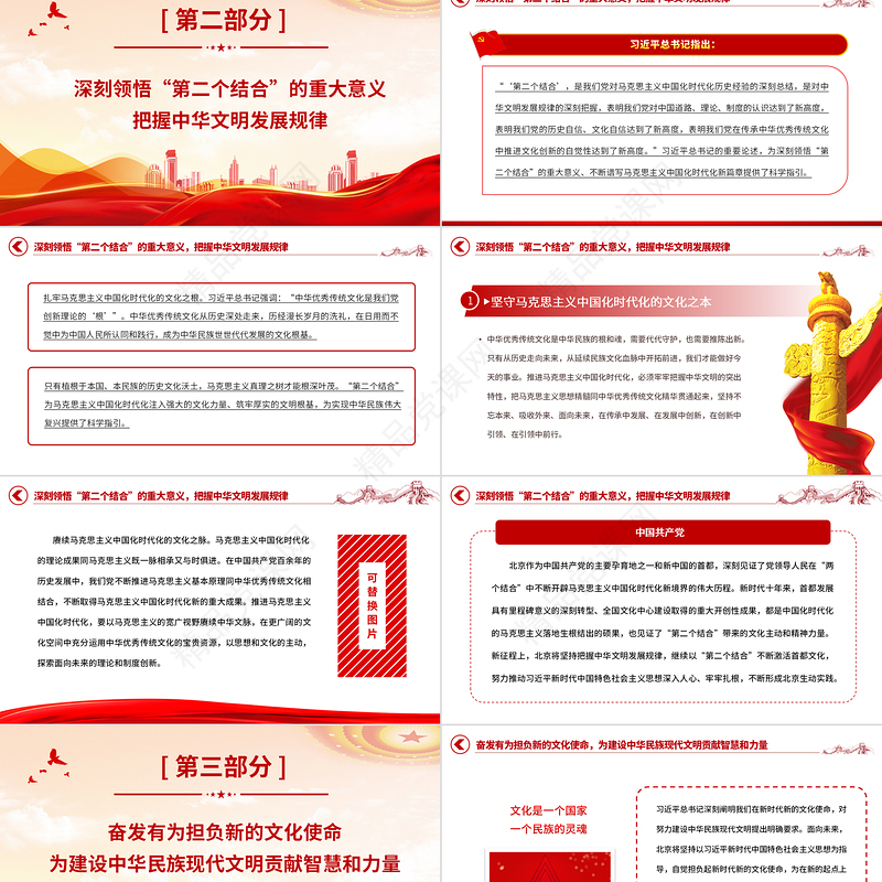 2023建设中华民族现代文明作出首都贡献PPT党建风深入学习贯彻习近平新时代中国特色社会主义思想专题党课课件