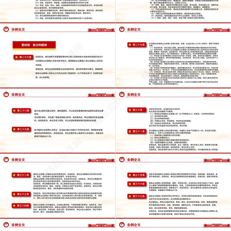 2024认真学习《国有企业管理人员处分条例》PPT模板下载课件