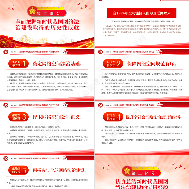 2024奋力开创新时代网络法治工作新局面PPT大气精美深入学习贯彻习近平总书记重要论述专题党课模板课件