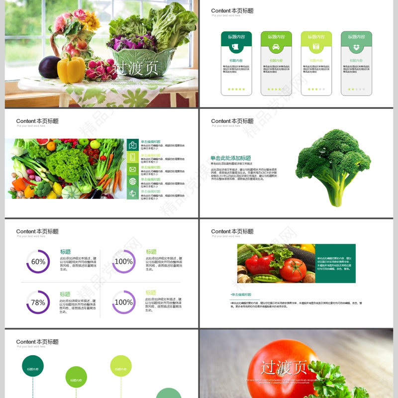 健康饮食食物营养搭配PPT模板