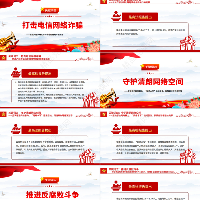 简洁大气十大关键词解读两高报告PPT2025两会主题课件