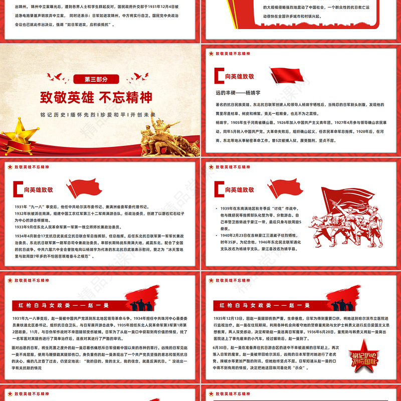 简洁古朴铭记历史勿忘国耻九一八事变PPT吾辈自强圆梦中华勿忘九一八课件模板