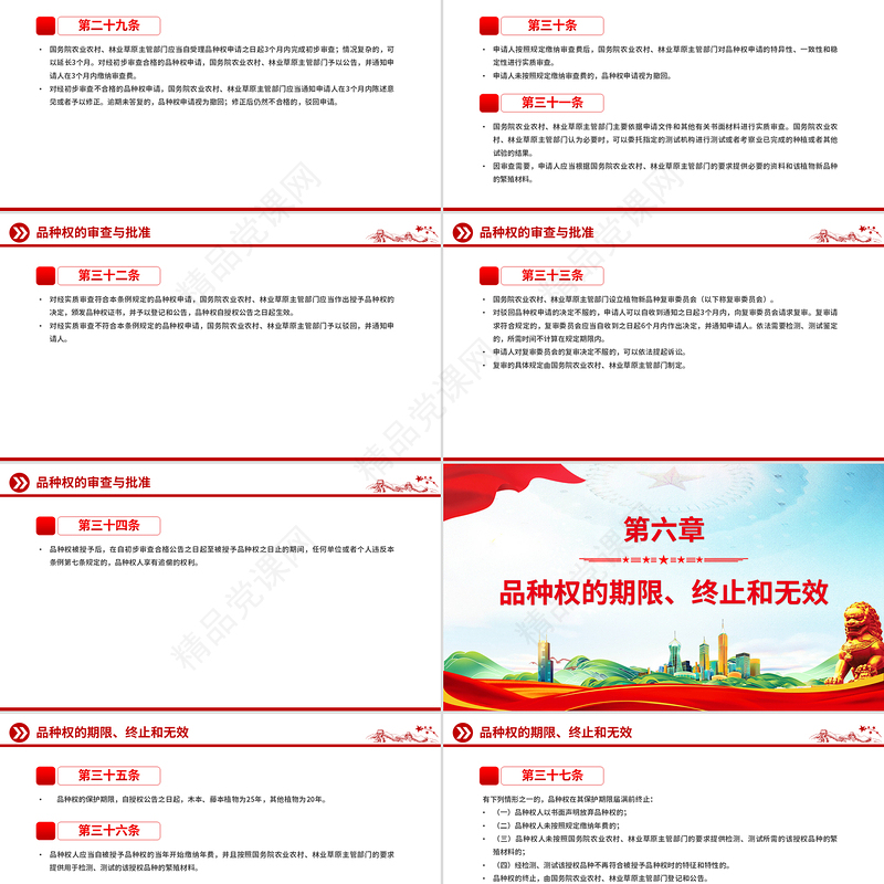 大气《植物新品种保护条例》PPT法律法规课件模板
