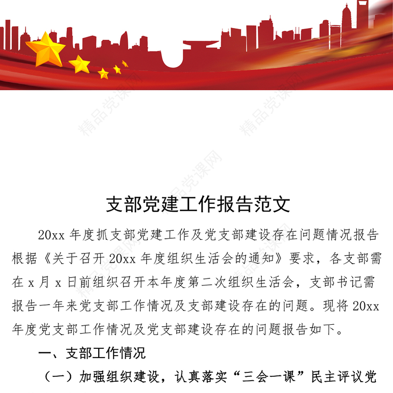 支部党建工作报告问题整改措施总结汇报