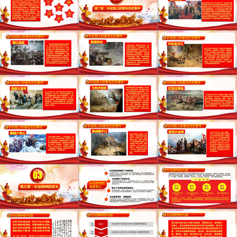 纪念红军长征胜利80周年大气完整PPT