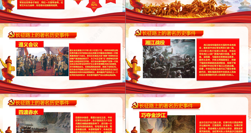 纪念红军长征胜利80周年大气完整PPT