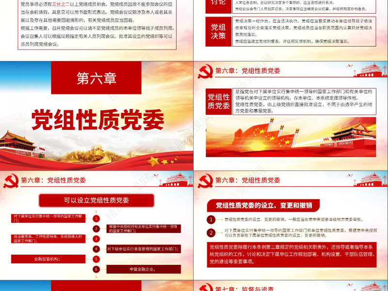 原创学习解读中国共产党党组工作条例党课PPT