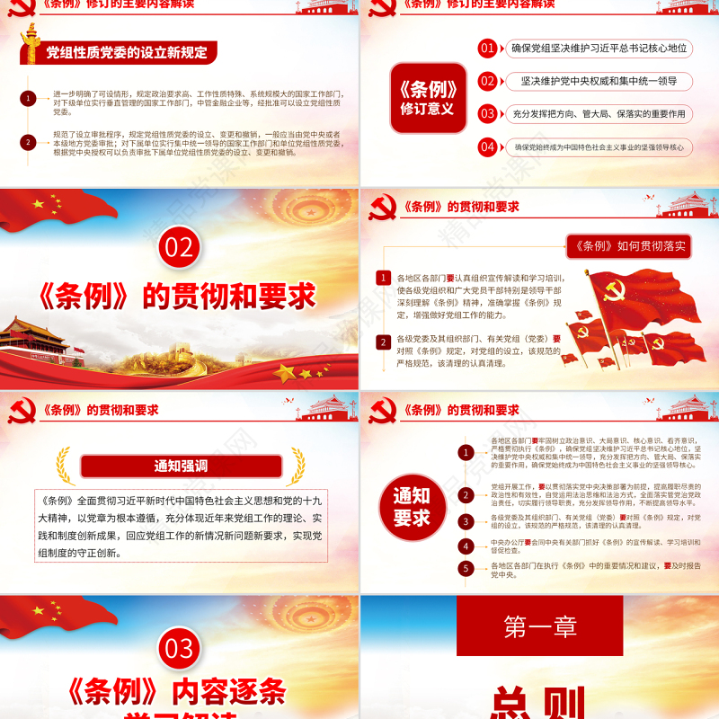 原创学习解读中国共产党党组工作条例党课PPT