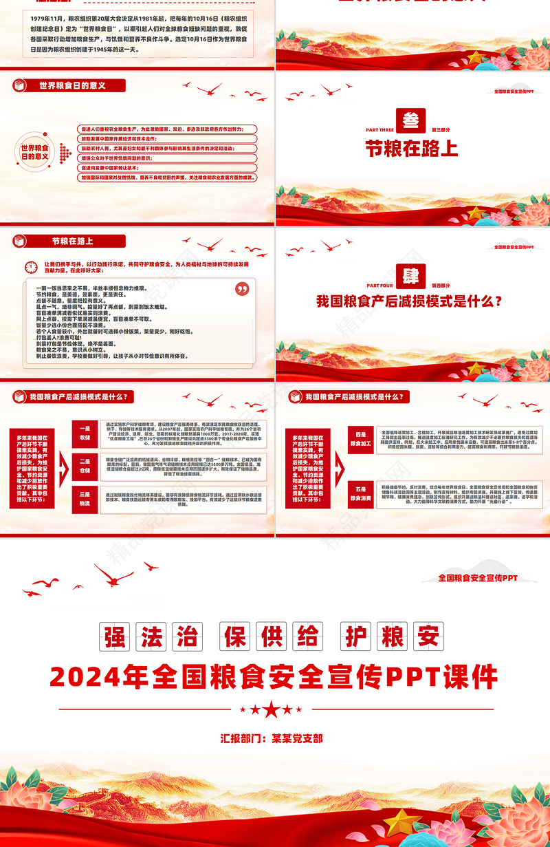 2024年全国粮食安全宣传PPT课件模板
