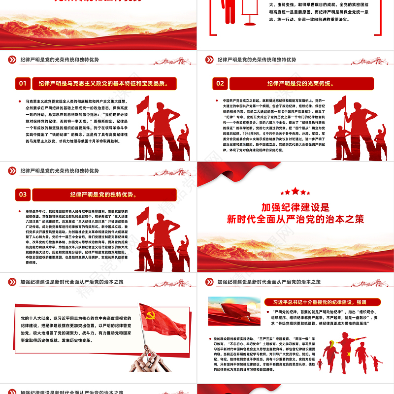 2024牢记党的历史经验开展党纪学习教育PPT简约风全党开展党纪学习教育工作课件