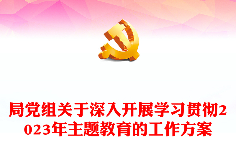 局党组关于深入开展学习贯彻年主题教育的工作方案