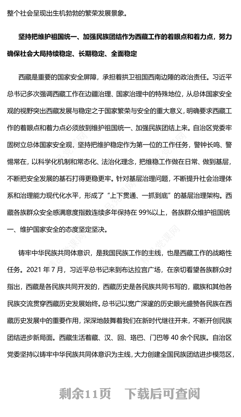 红色党政风贯彻新时代党的治藏方略奋力建设社会主义现代化新西藏PPT课件(讲稿)