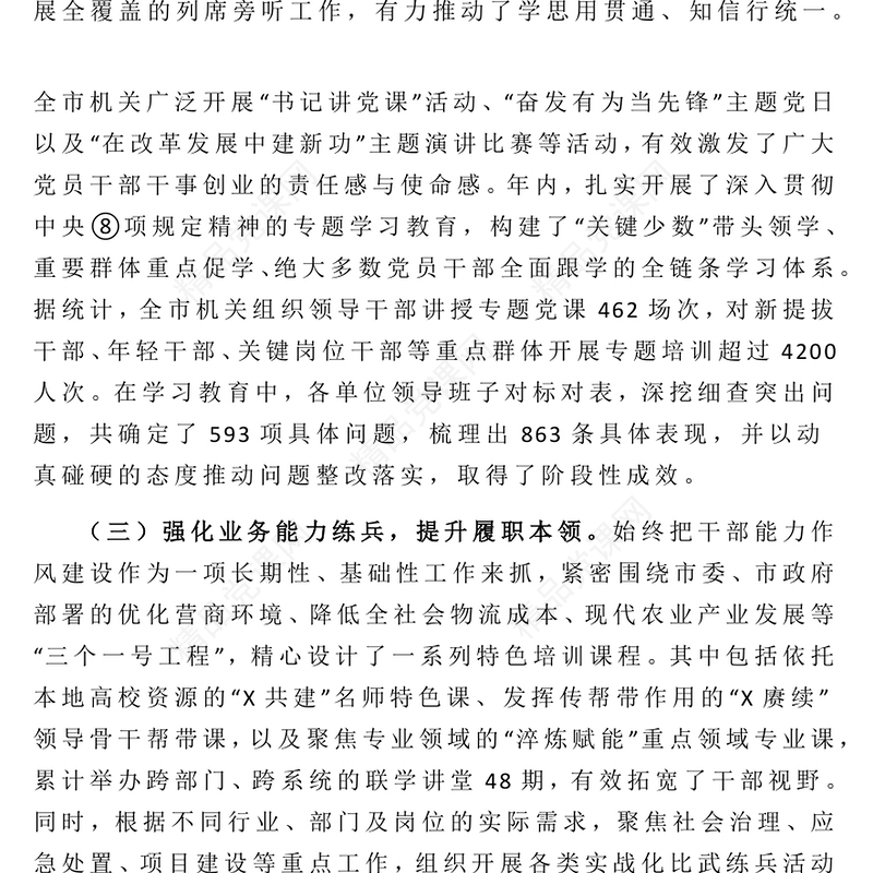 简洁风2025年度党建工作情况总结报告PPT模板(讲稿)