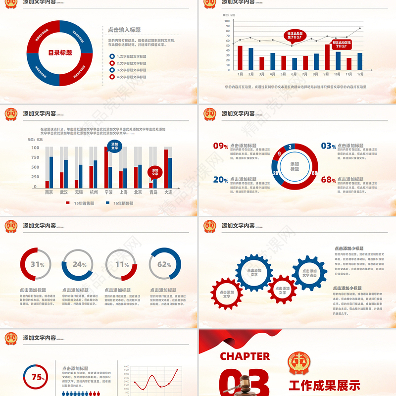 法院年度工作总结PPT2025工作汇报述职报告模板