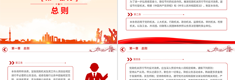 精品《党政机关厉行节约反对浪费条例》PPT微党课