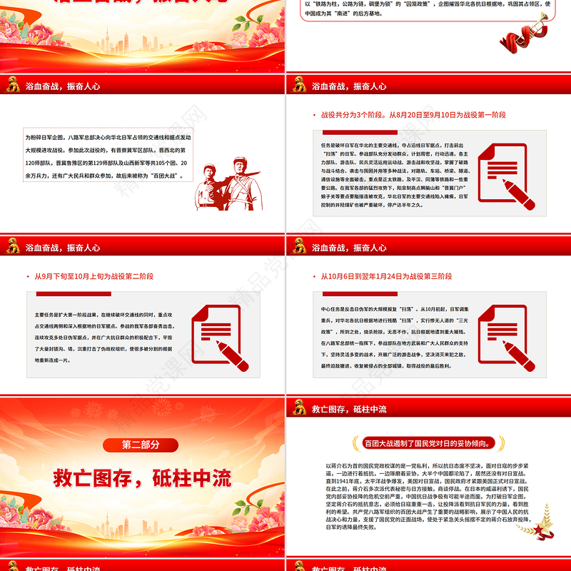 纪念抗日战争胜利80周年之百团大战PPT课件