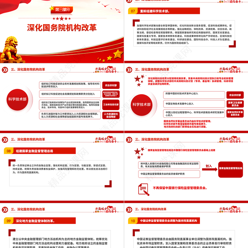 2023年党和国家机构改革方案PPT推进国家治理体系和治理能力现代化宣传课件