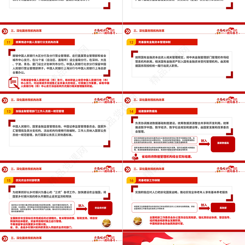 2023年党和国家机构改革方案PPT推进国家治理体系和治理能力现代化宣传课件