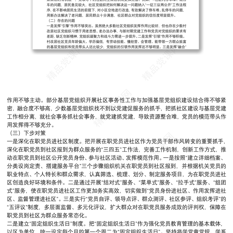 X区党支部战斗堡垒作用发挥和党支部书记队伍建设情况汇报