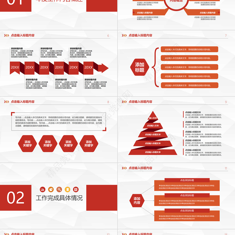 2024述职汇报PPT精美简约风年终总结模板