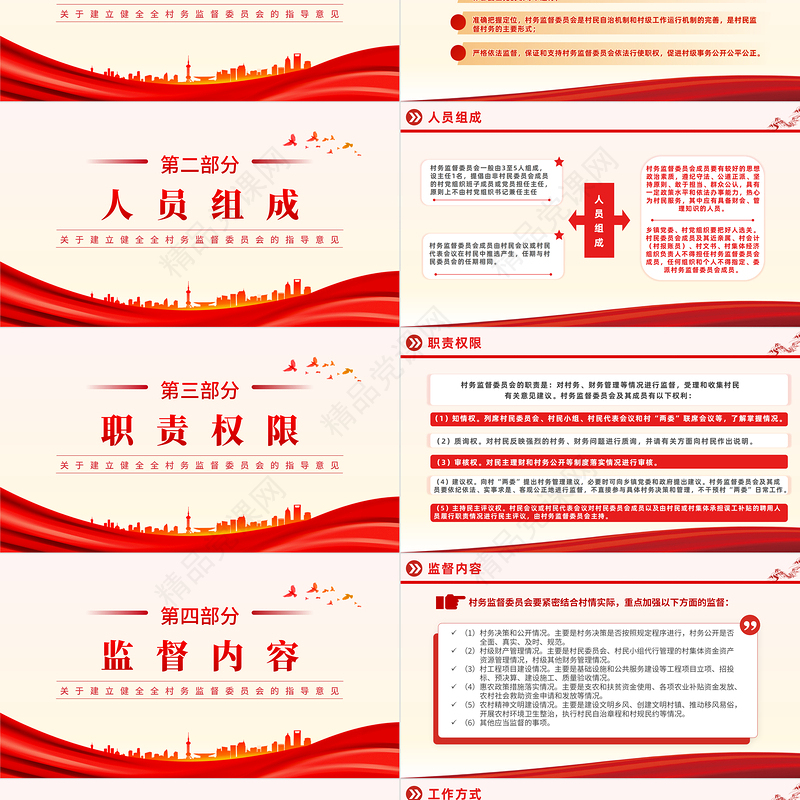 关于建立健全村务监督委员会的指导意见PPT优质实用加强村级民主管理和监督提升乡村治理水平课件