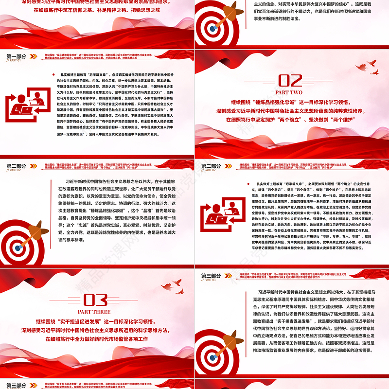 2023扎实做好学习主题教育“后半篇文章”PPT党建风深入学习贯彻习近平新时代中国特色社会主义思想主题教育专题党课课件模板