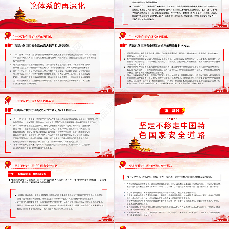 深入学习宣传贯彻《总体国家安全观学习纲要》PPT党建风基层党委党支部干部学习教育专题党课课件