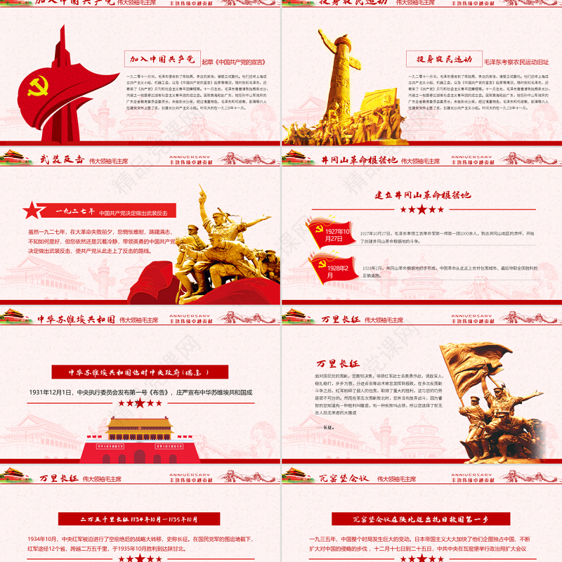 原创毛泽东逝世纪念日毛主席诞辰动态PPT