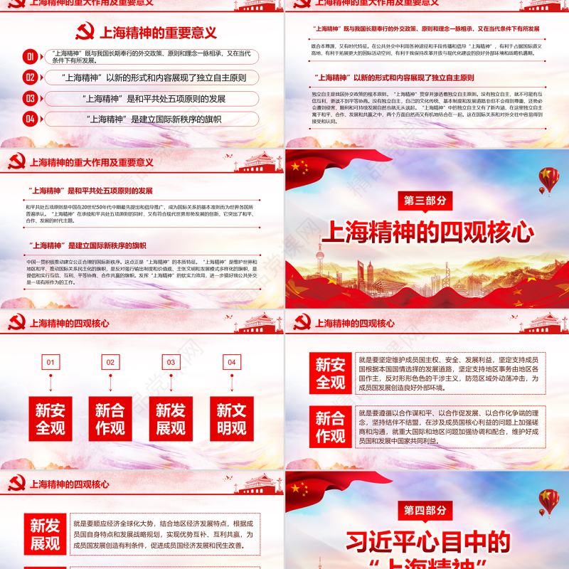 地域党课之上合组织青岛峰会坚定弘扬上海精神PPT