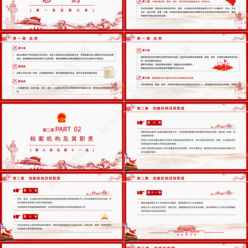 学习《中华人民共和国档案法》PPT模板