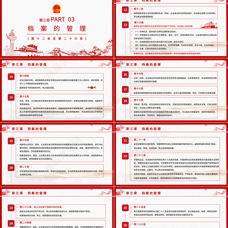 学习《中华人民共和国档案法》PPT模板