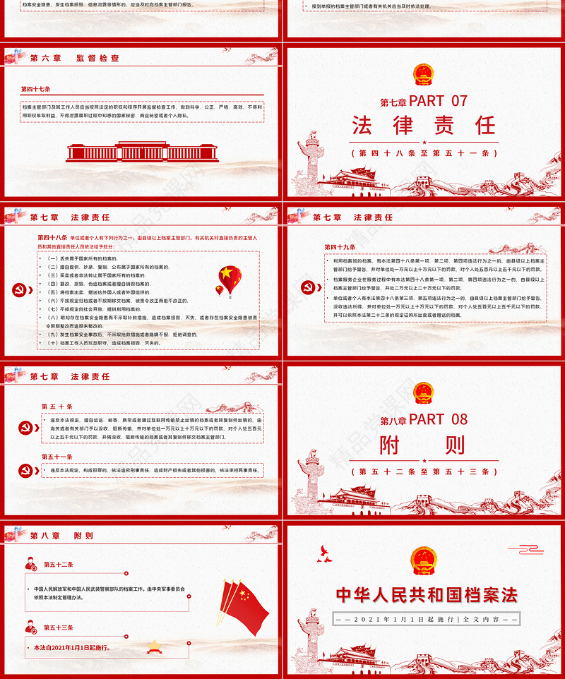 学习《中华人民共和国档案法》PPT模板