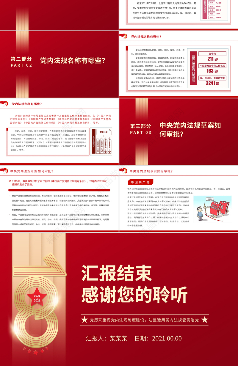 中国共产党党内法规有哪些PPT党历来重视党内法规制度建设注重运用党内法规管党治党纪律党课课件