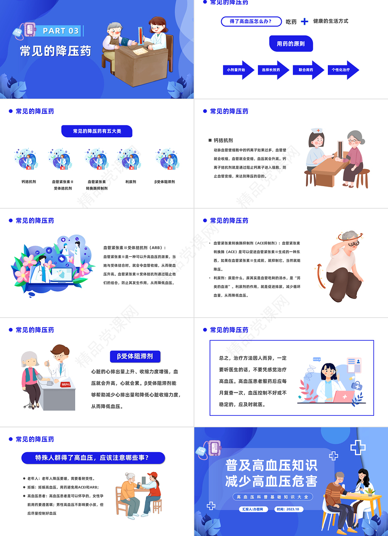 2024普及高血压知识减少高血压危害PPT简约风全国高血压日课件下载
