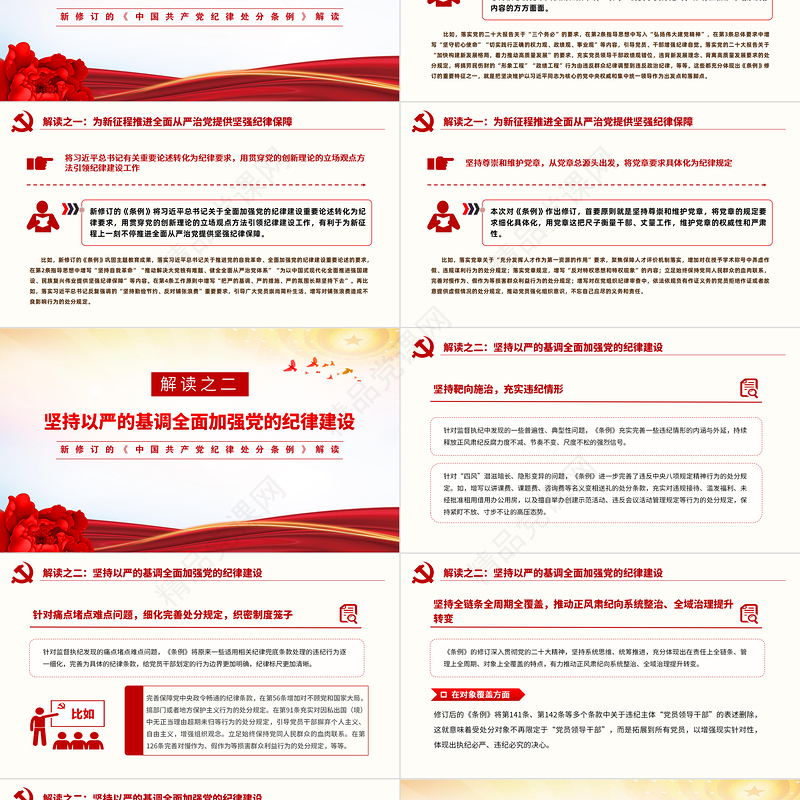 新修订的《中国共产党纪律处分条例》解读以严明纪律推进自我革命PPT