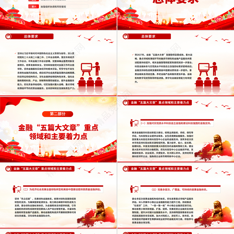 简洁风关于做好金融“五篇大文章”的指导意见PPT课件