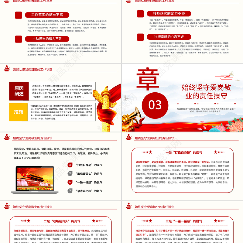 原创党政风七一党课建党100周年党课讲稿把忠诚镌刻在岗位上做合格共产党员PPT模板